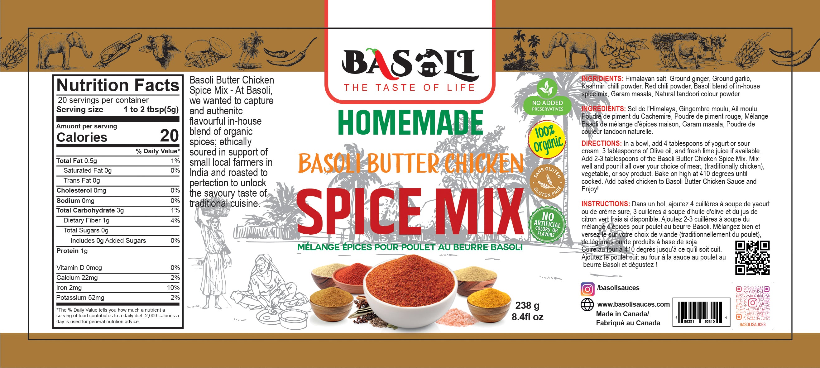 Basoli Butter Chicken Spice Mix – Basoli Sauces
